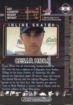 2000 Fleer Adrenaline #32 Cesar Mora Back